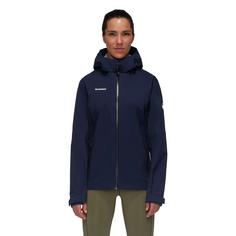Rückansicht von Mammut Linard Guide Hooded Hardshelljacke Damen marine