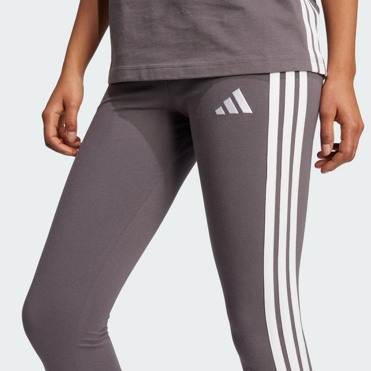 adidas adidas Essentials 3-Streifen Cotton Leggings Leggings Damen - Grey Strata / White - 0 | SportScheck
