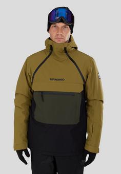 Rückansicht von FUNDANGO Hydra ECO Anorak Outdoorjacke Herren moor