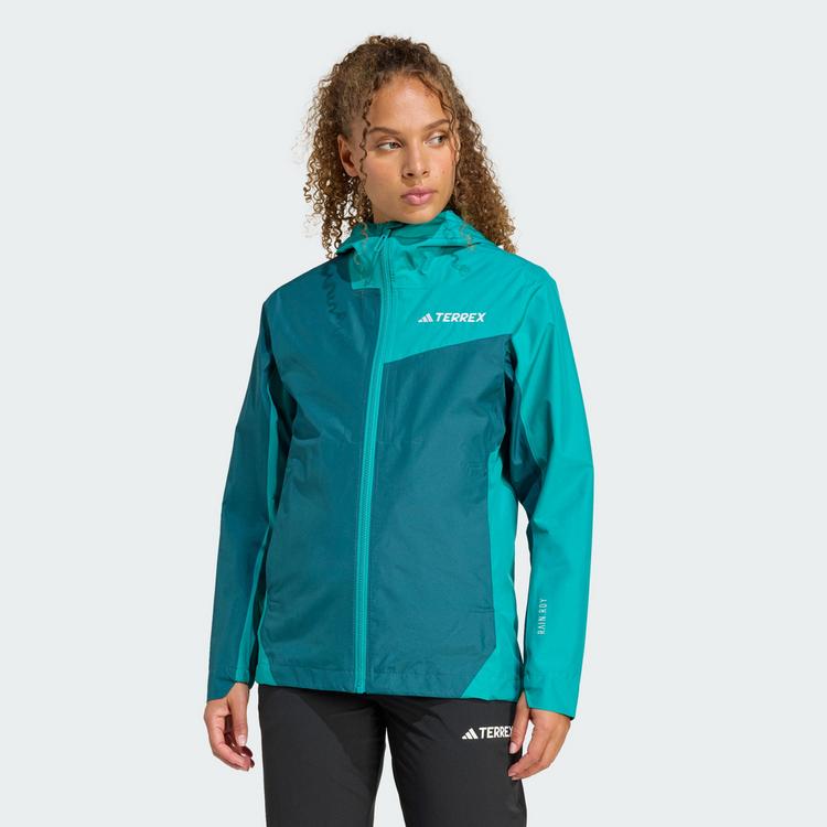 adidas adidas Terrex Multi 2.5L RAIN.RDY Regenjacke Outdoorjacke Damen - Mystery Green / Pure Teal - 0 | SportScheck
