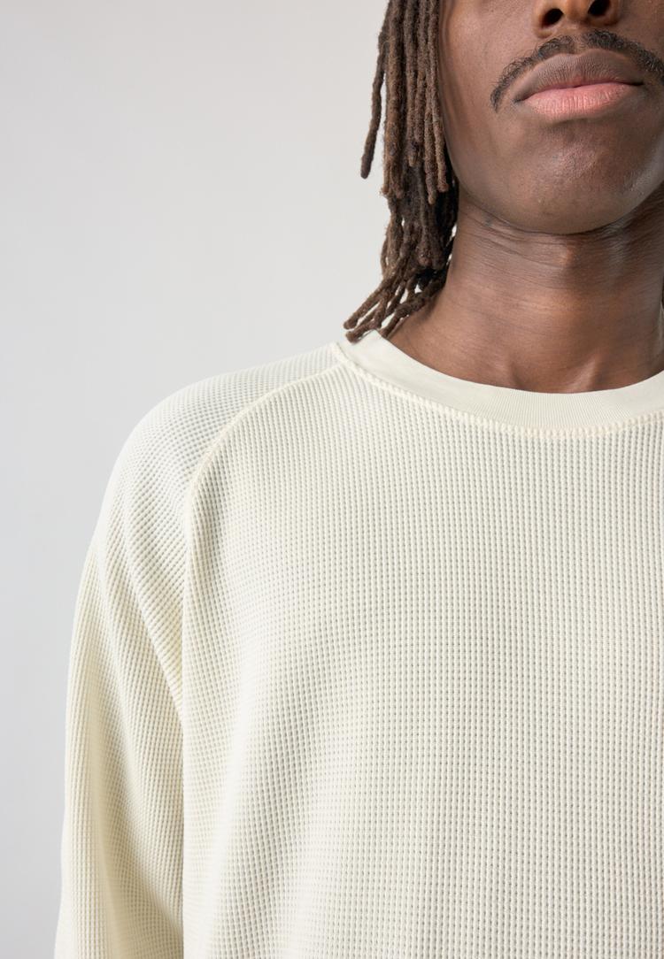 Cleptomanicx Cleptomanicx Boxy Crewneck Thermal Longsweat Herren - Marshmallow - 2 | SportScheck