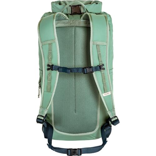 Rückansicht von FJÄLLRÄVEN High Coast Rolltop Wanderrucksack Grün