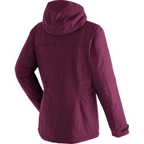 Rückansicht von Maier Sports Lisbon Softshelljacke Damen Dunkelrot422