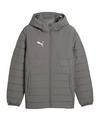 PUMA teamAdiitions Padded Kapuzenjacke Trainingsjacke Herren - grau