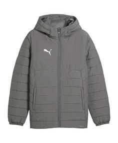 PUMA teamAdiitions Padded Kapuzenjacke Trainingsjacke Herren grau