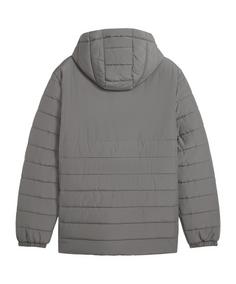 Rückansicht von PUMA teamAdiitions Padded Kapuzenjacke Trainingsjacke Herren grau