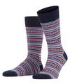 Burlington Square Stripe SO Socken Herren - marine (6120)