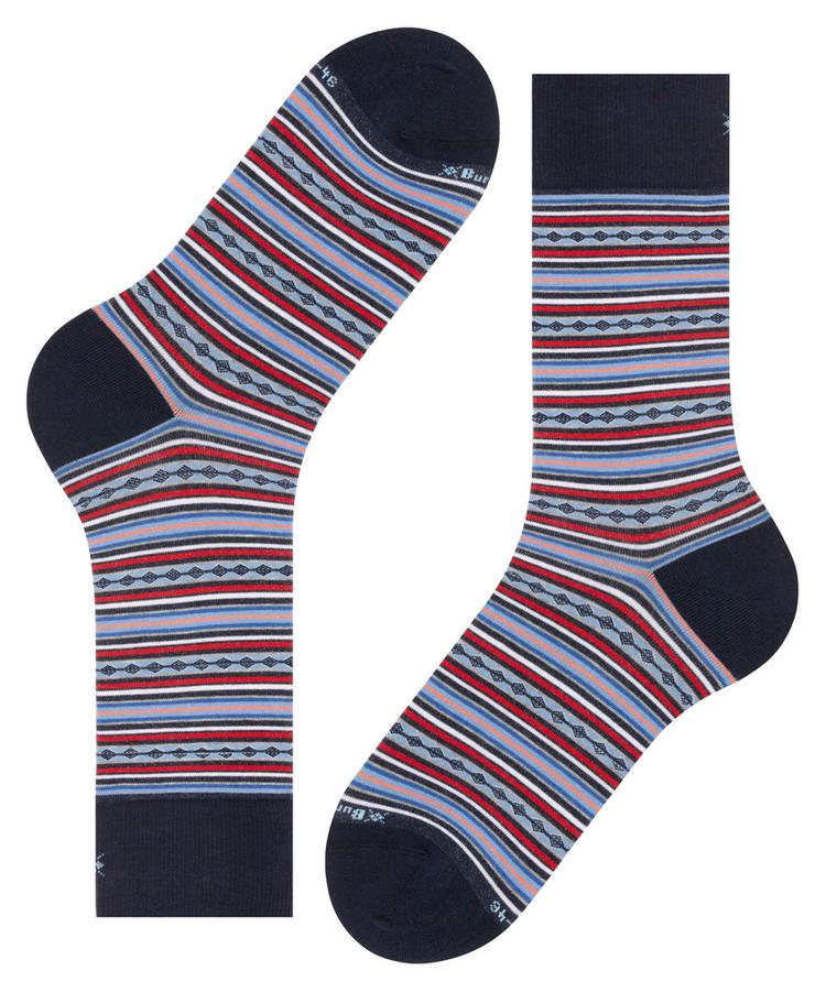 Burlington Burlington Square Stripe SO Socken Herren - marine (6120) - 2 | SportScheck