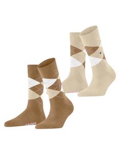 Burlington Everyday Argyle SO 2-Pack Freizeitsocken Damen brown sugar (5152)