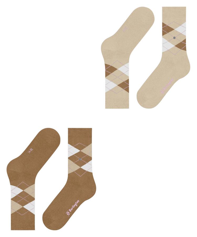Burlington Burlington Everyday Argyle SO 2-Pack Socken Damen - brown sugar (5152) - 2 | SportScheck