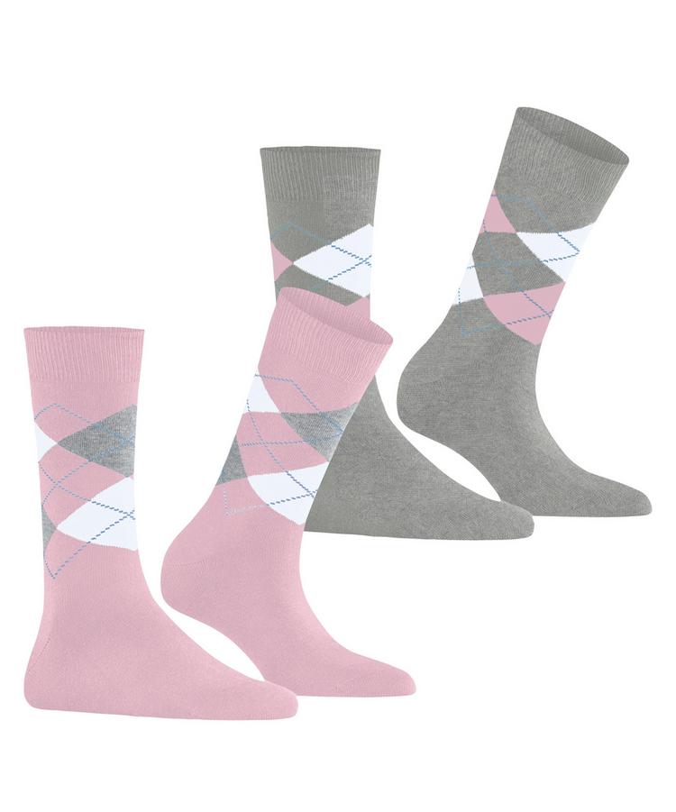 Burlington Burlington Everyday Argyle SO 2-Pack Socken Damen - sporty-rose (8393) - 0 | SportScheck