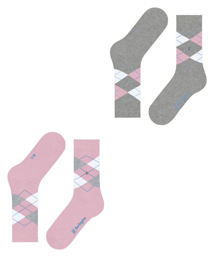 Burlington Burlington Everyday Argyle SO 2-Pack Socken Damen - sporty-rose (8393) - 2 | SportScheck