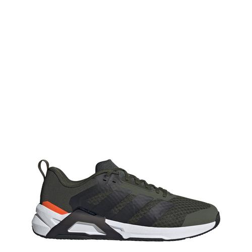 Rückansicht von adidas Dropset Control Trainingsschuh Fitnessschuhe Herren Night Cargo / Core Black / Impact Orange