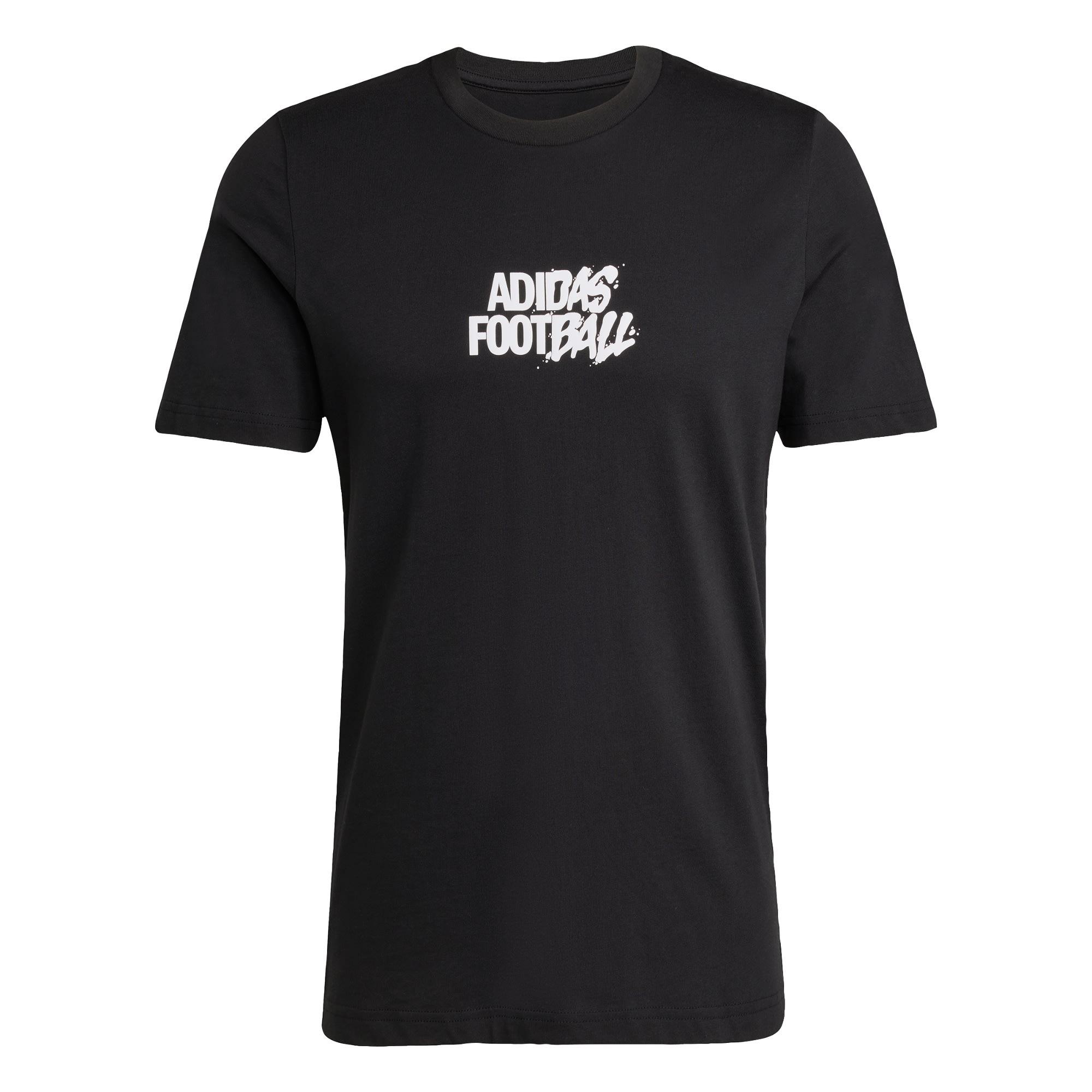 adidas Fu&szlig;ball Tango History Grafik T-Shirt Funktionsshirt Herren - Black
