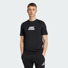 Rückansicht von adidas Fußball Tango Geschichte Grafik T-Shirt Funktionsshirt Herren Black