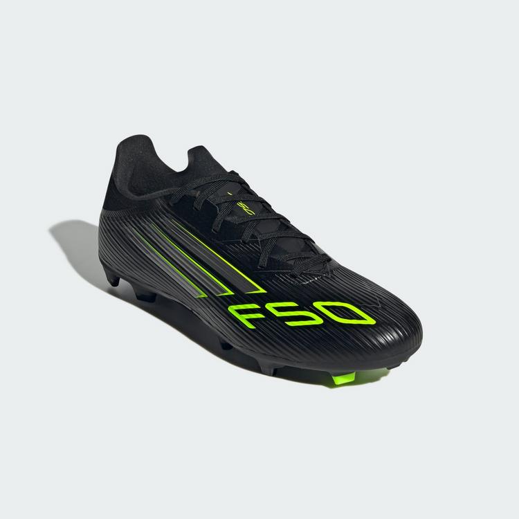 adidas adidas F50 League FG/MG Fu&szlig;ballschuh Fu&szlig;ballschuhe - Core Black / Iron Metallic / Lucid Lemon - 2 | SportScheck