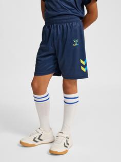 Rückansicht von hummel Funktionsshorts Kinder DRESS BLUES/LIMEADE