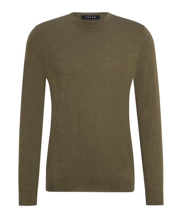 Falke Falke Merino X-Fine Crew Neck Strickpullover Herren - wood mel. (7358) - 0 | SportScheck
