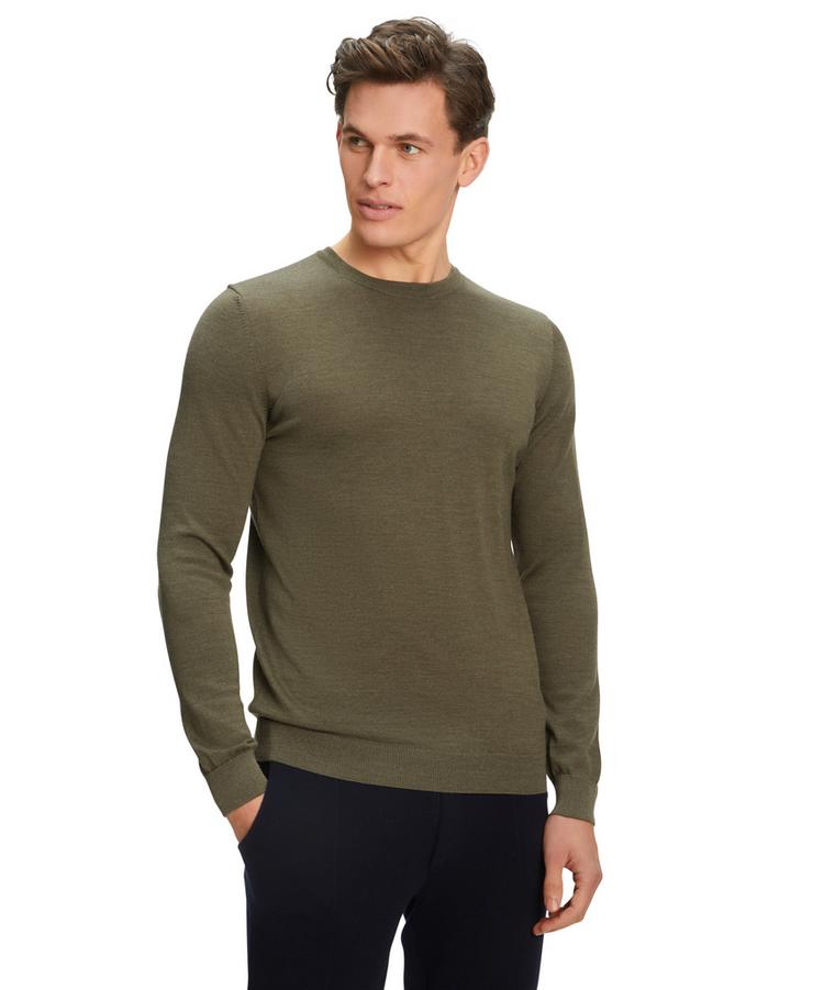 Falke Falke Merino X-Fine Crew Neck Strickpullover Herren - wood mel. (7358) - 0 | SportScheck