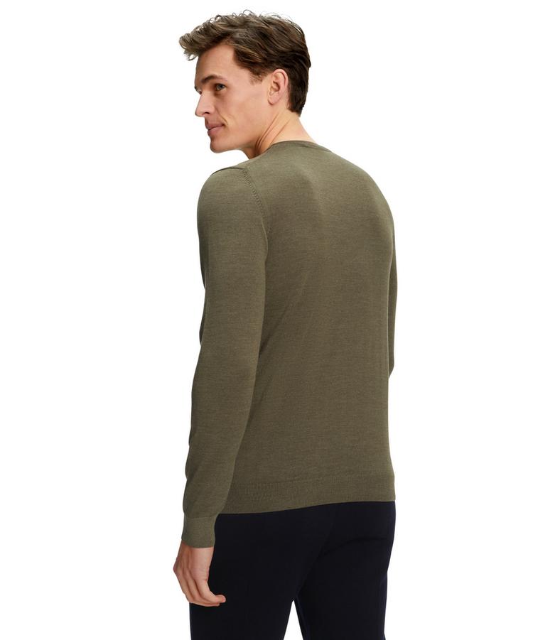 Falke Falke Merino X-Fine Crew Neck Strickpullover Herren - wood mel. (7358) - 0 | SportScheck