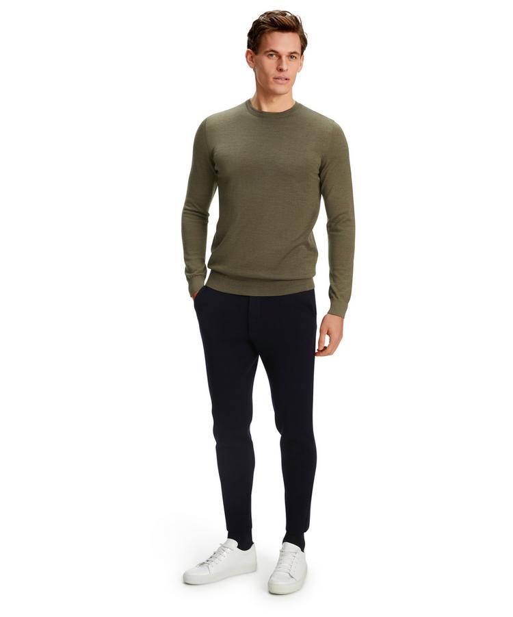 Falke Falke Merino X-Fine Crew Neck Strickpullover Herren - wood mel. (7358) - 1 | SportScheck