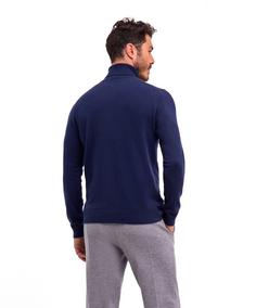 Rückansicht von Falke Strickpullover Herren space blue (6116)