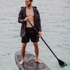 Rückansicht von YEAZ NEOCOAT MALE Funktionsmantel Herren Eclipse Black