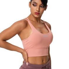 Rückansicht von YEAZ GRACE Sport-BH Damen Coral Seashell