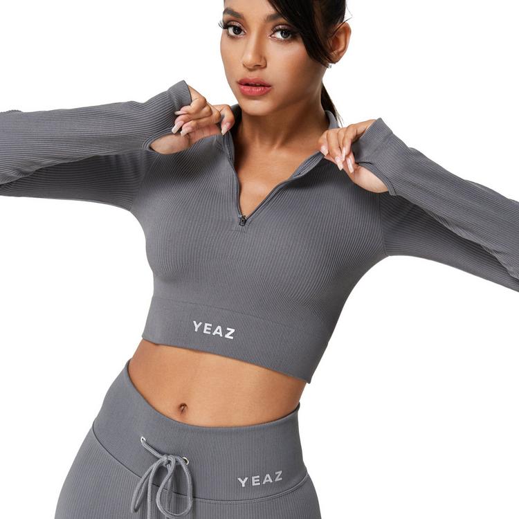 YEAZ YEAZ RUNWAY Croptop Damen - Onyx Shadow - 0 | SportScheck