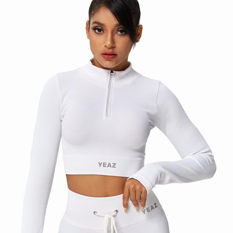 YEAZ YEAZ RUNWAY Croptop Damen - Sea Salt - 0 | SportScheck