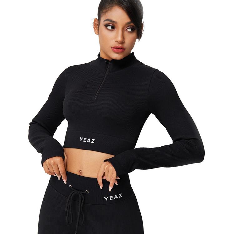 YEAZ YEAZ RUNWAY Croptop Damen - Eclipse Black - 0 | SportScheck