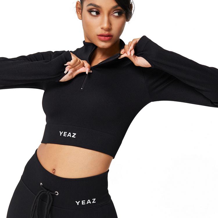YEAZ YEAZ RUNWAY Croptop Damen - Eclipse Black - 0 | SportScheck