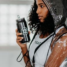 Rückansicht von YEAZ AUDACE Isolierflasche Powder Black