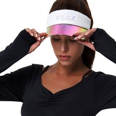 Rückansicht von YEAZ ESCAPADE Visor Damen White Whisper