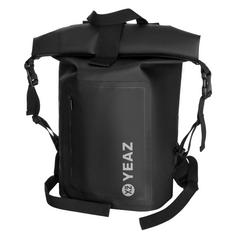 YEAZ Rucksack Wasserfester Rucksack weißes Logo Packsack Eclipse Black