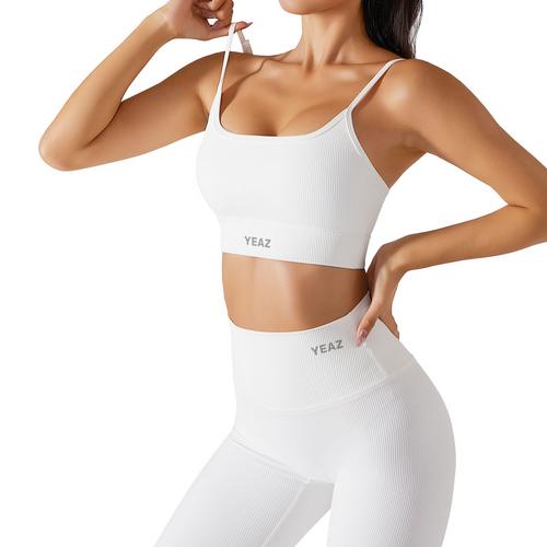 Rückansicht von YEAZ TOUJOURS Sport-BH Damen White Focus