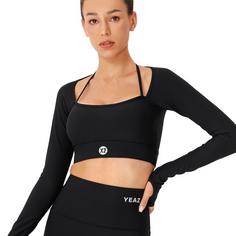 Rückansicht von YEAZ CLUB LEVEL Langarmshirt Damen Black Magic