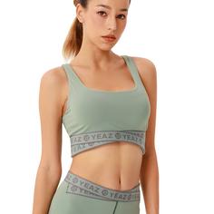 Rückansicht von YEAZ REVOLUTE Sport-BH Damen Cascade Blue