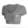 YEAZ CLUB LEVEL Croptop Damen - Shadow Grey