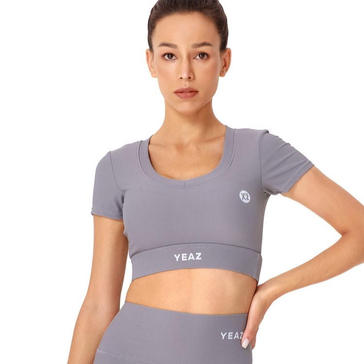 YEAZ YEAZ CLUB LEVEL Croptop Damen - Shadow Grey - 0 | SportScheck