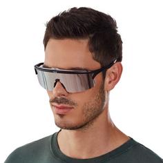 Rückansicht von YEAZ SUNSHADE Sportbrille Eclipse Black