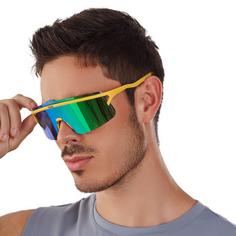 Rückansicht von YEAZ SUNSHADE Sportbrille Rich Gold