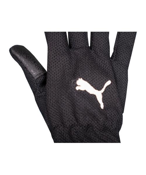 Rückansicht von PUMA Feldspielerhandschuh Winter Players Laufhandschuhe Herren schwarzweiss