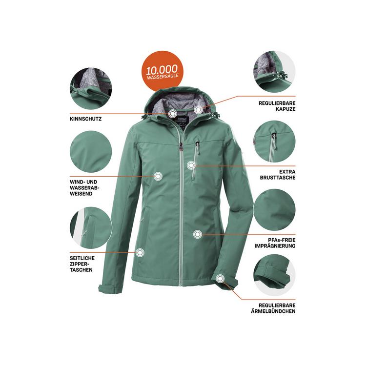 KILLTEC KILLTEC KOS 89 WMN SFTSHLL JCKT Softshelljacke Damen - Gr&uuml;n2058 - 3 | SportScheck