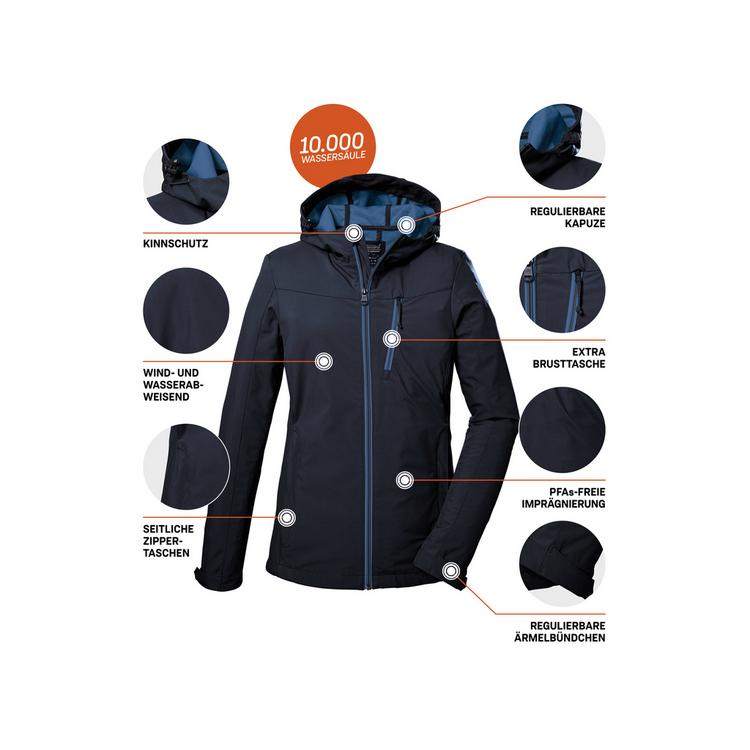 KILLTEC KILLTEC KOS 89 WMN SFTSHLL JCKT Softshelljacke Damen - Blau3044 - 3 | SportScheck