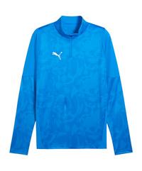 PUMA teamCUP Training 1/4 Zip Sweatshirt Funktionssweatshirt Herren - blausilber