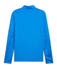 Rückansicht von PUMA teamCUP Training 1/4 Zip Sweatshirt Funktionssweatshirt Herren blausilber