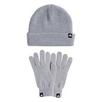 adidas Set aus Handschuhen und M&uuml;tze Beanie - Light Grey Heather / White
