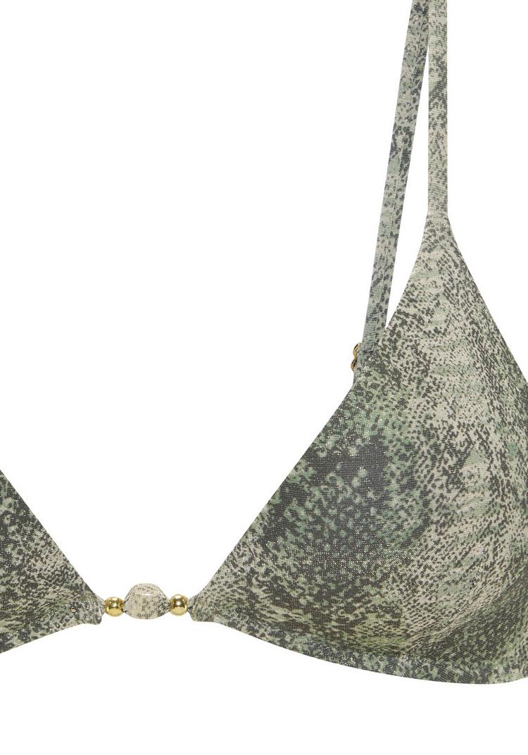 JETTE JETTE Triangel-Bikini Bikini Set Damen - oliv bedruckt - 0 | SportScheck