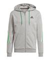 adidas 3 Stripes Kapuzenjacke Trainingsjacke Herren - grau